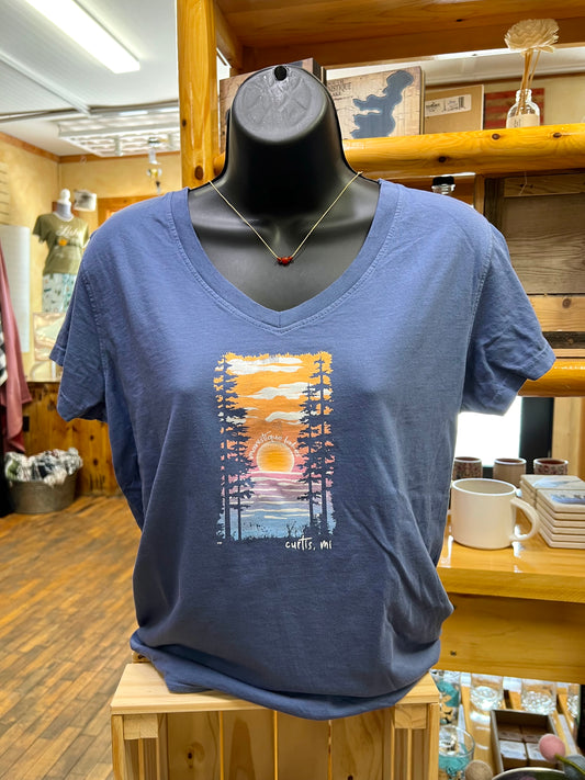 Women’s Sunset V-Neck T-Shirt