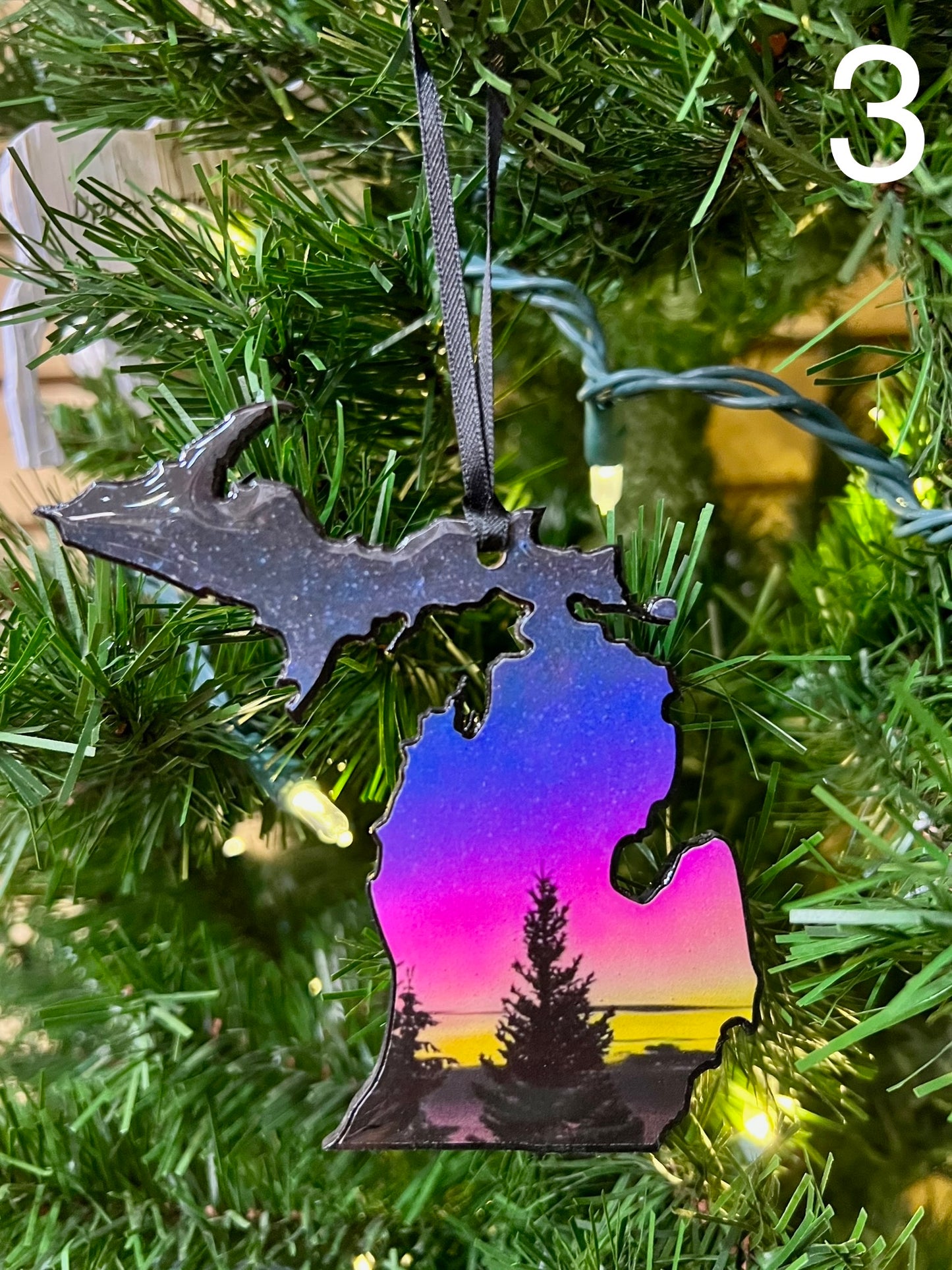 Sunset Michigan Resin Ornaments