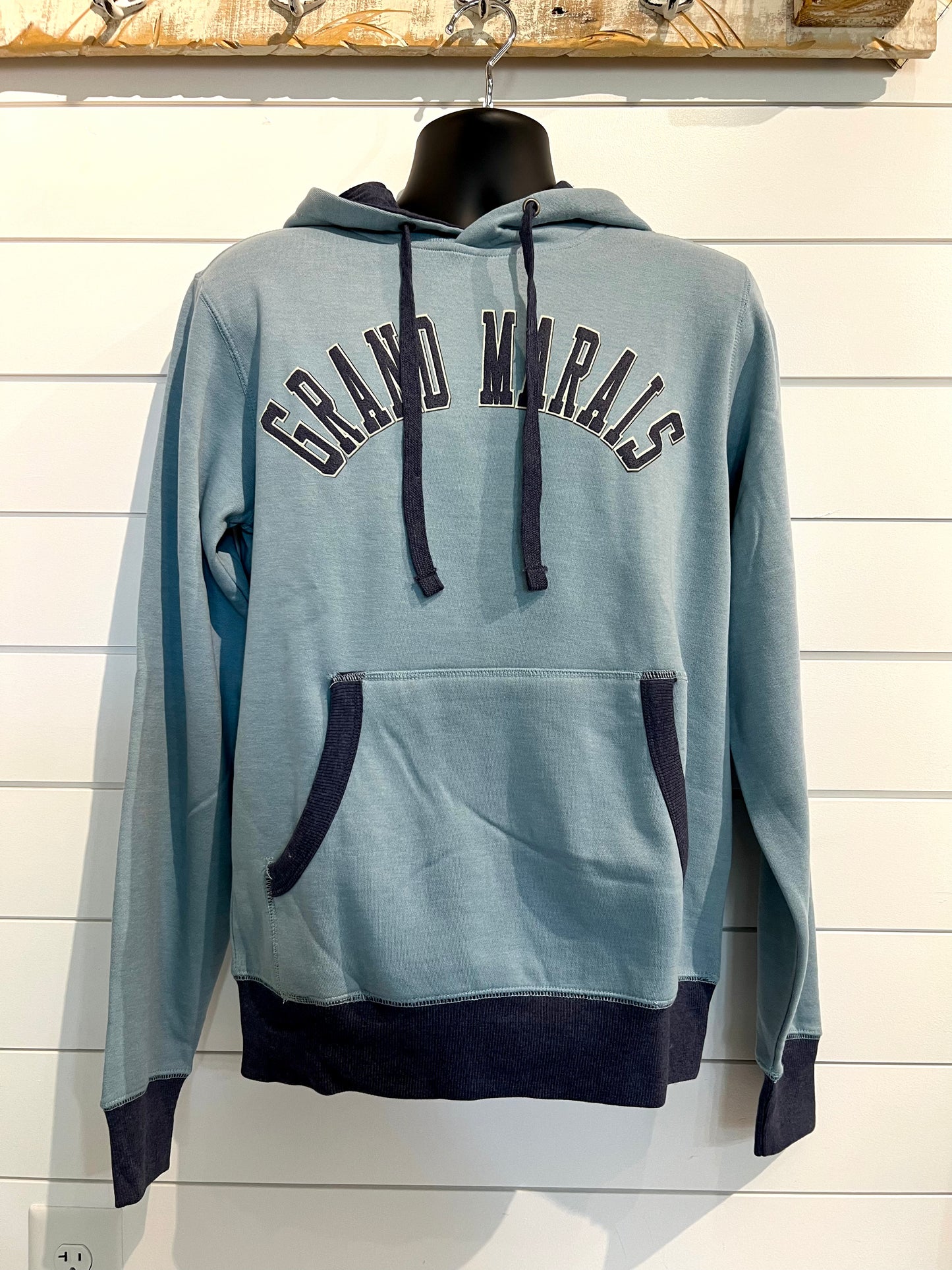 Two-Toned Grand Marais Hooded Sweatshirt