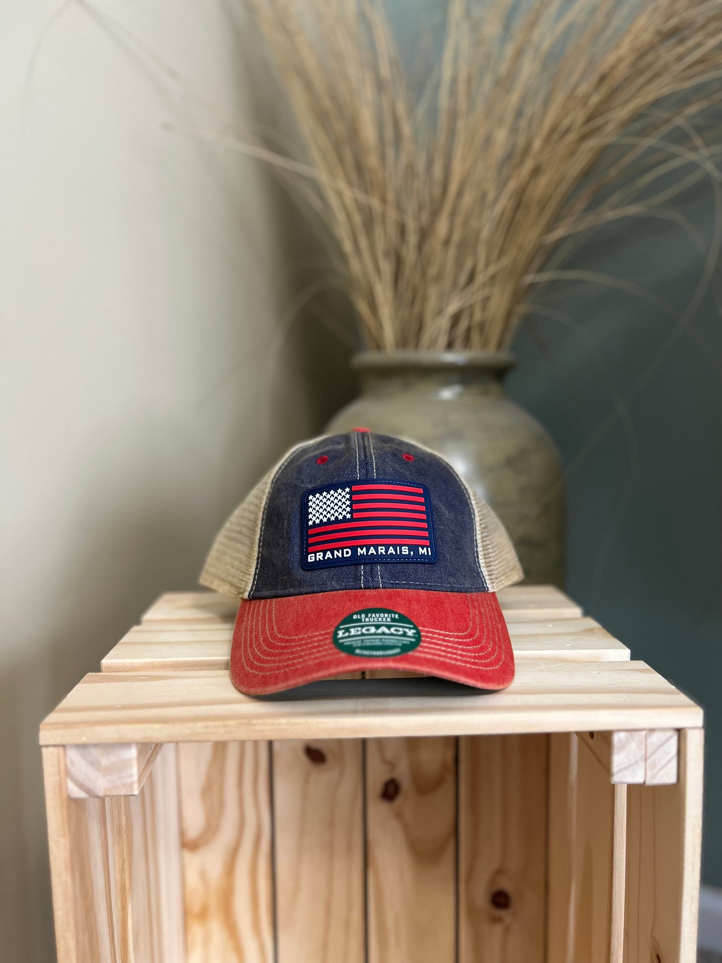 Grand Marais American Flag Hat