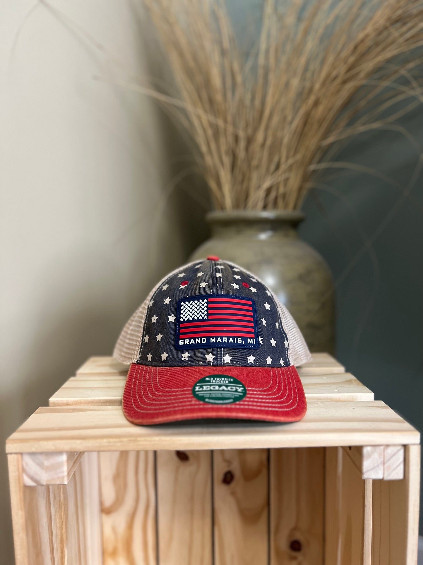 Grand Marais American Flag Hat