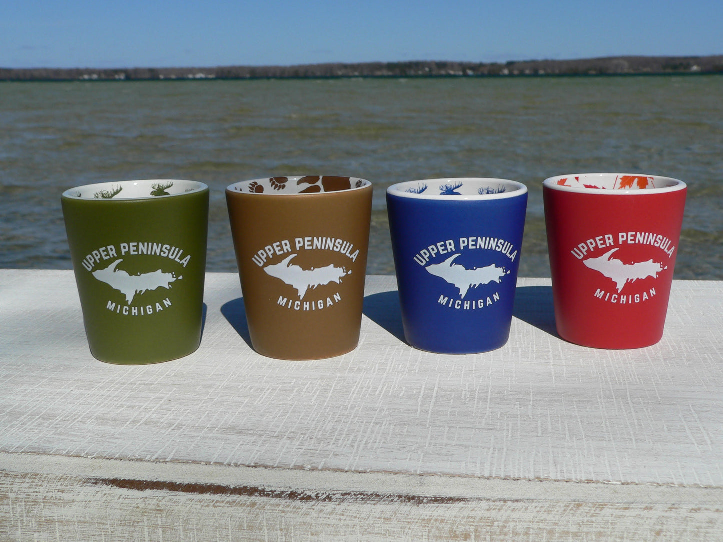 Upper Peninsula Animal Print Shot Glasses