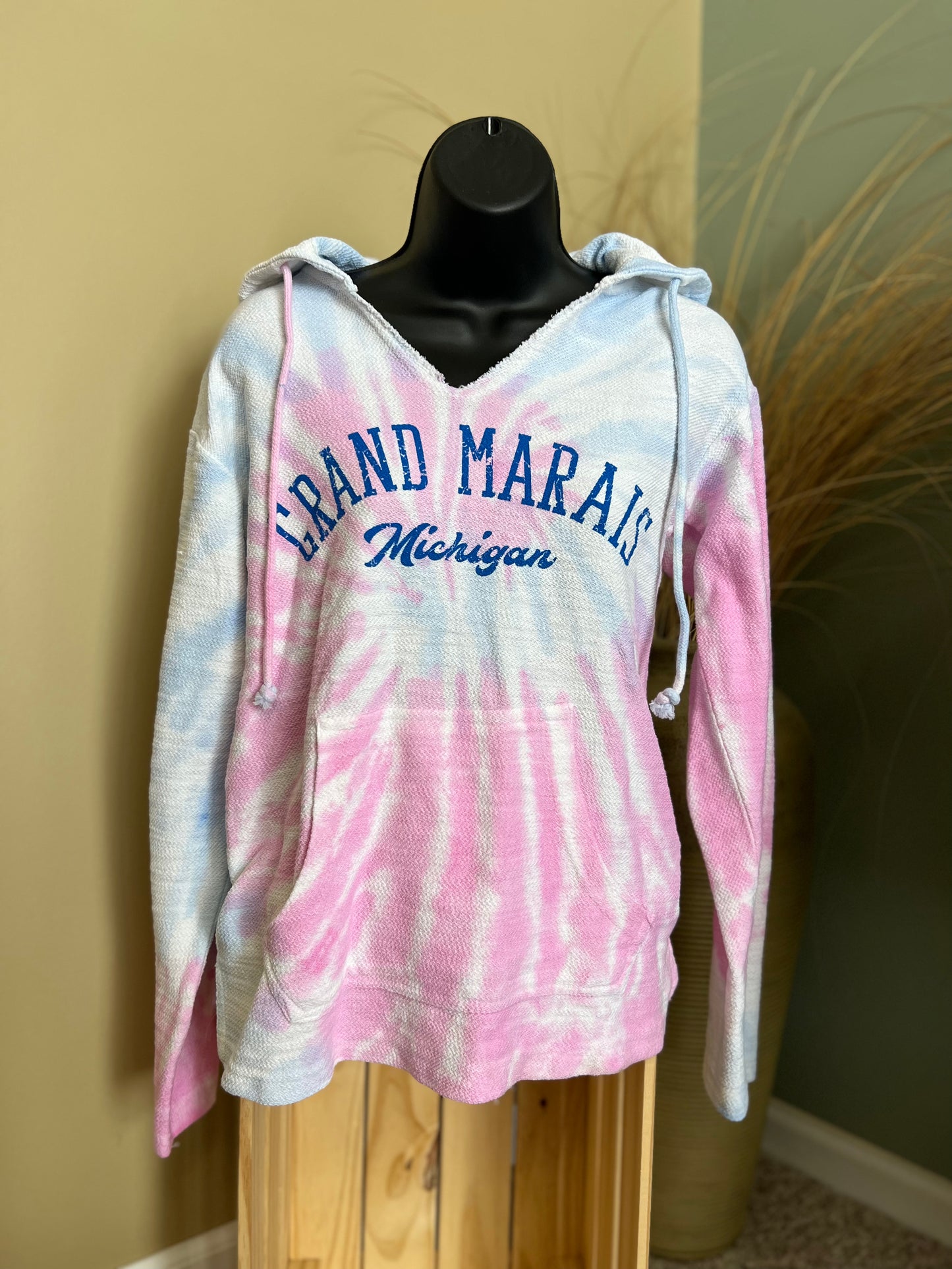 Tye-Dye Terry Cloth Hooded Sweatshirt