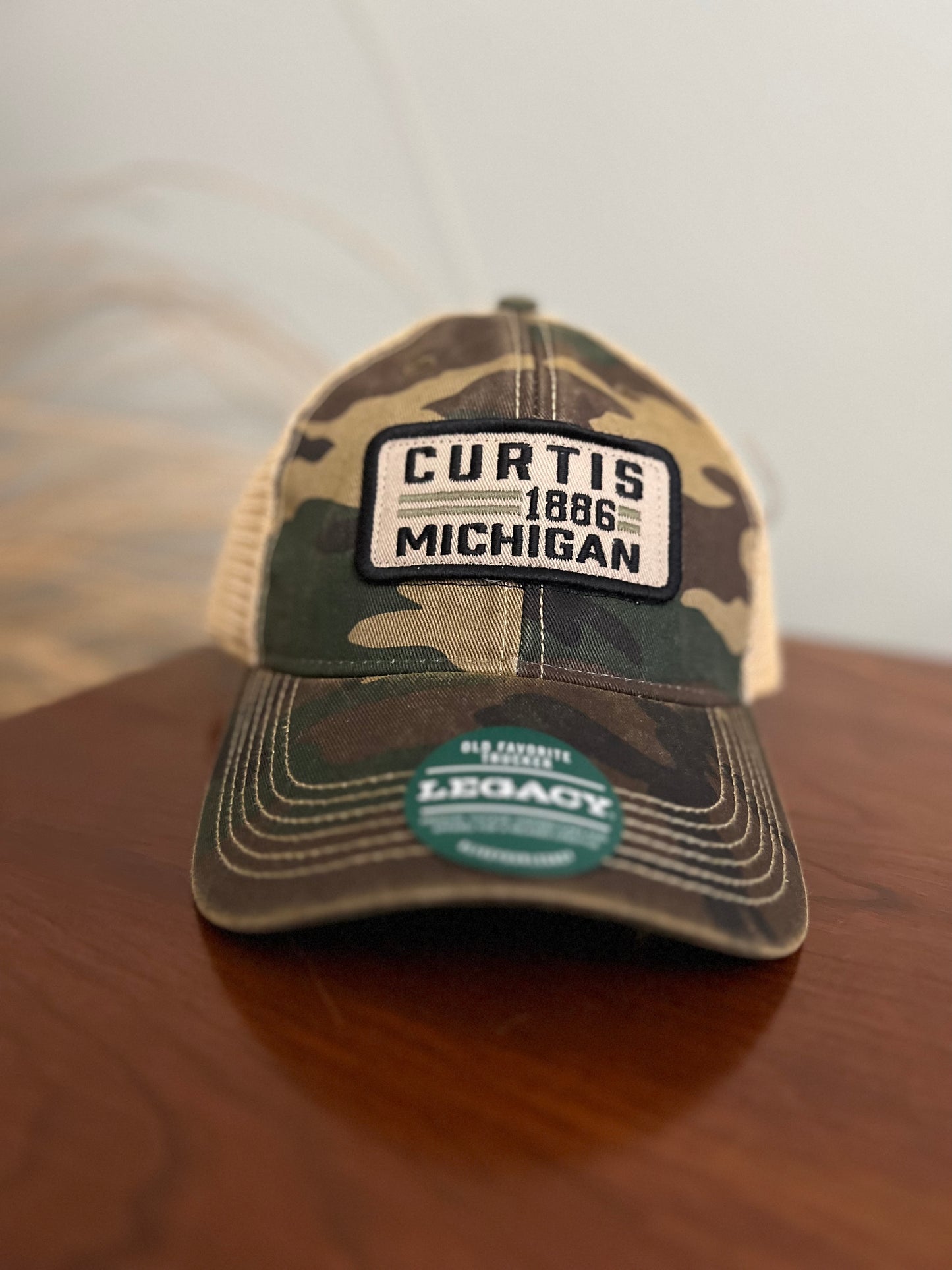 Camo Cloth/Mesh Hat