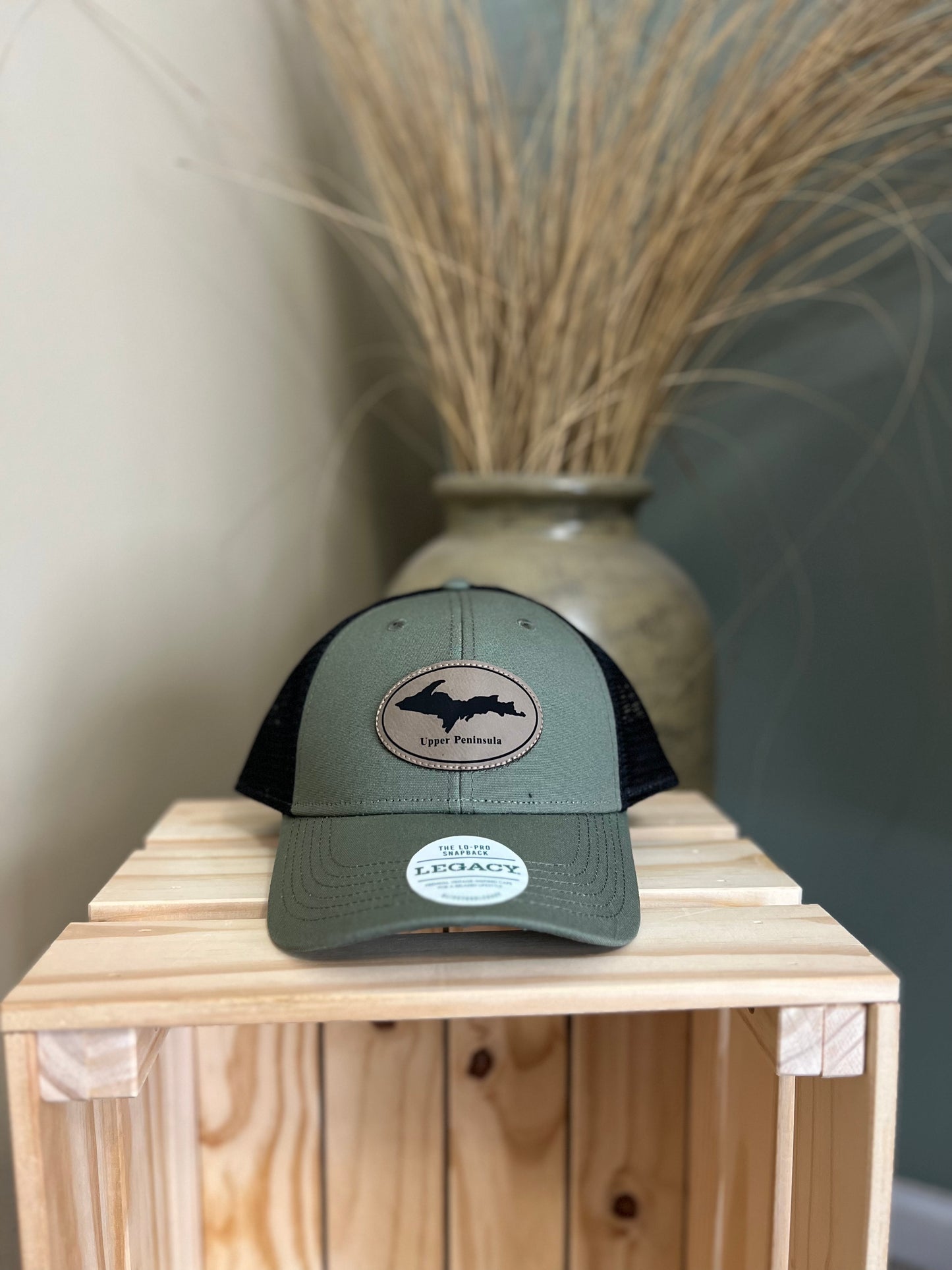 Upper Peninsula Leather Patch Hat