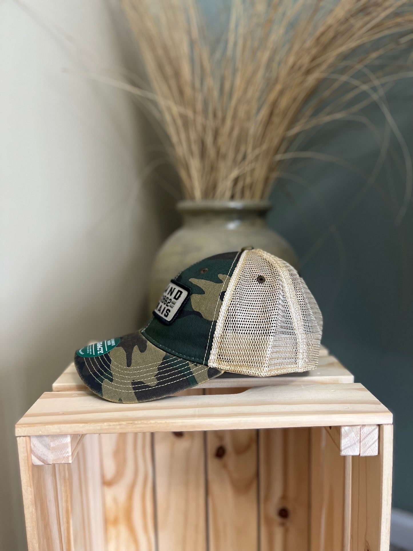 Camo Cloth/Mesh Hat