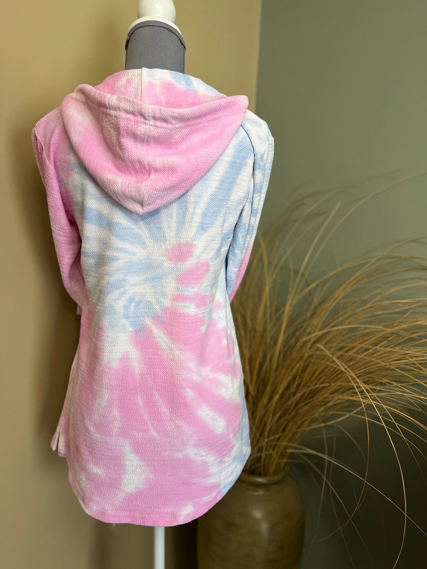 Tye-Dye Terry Cloth Hooded Sweatshirt