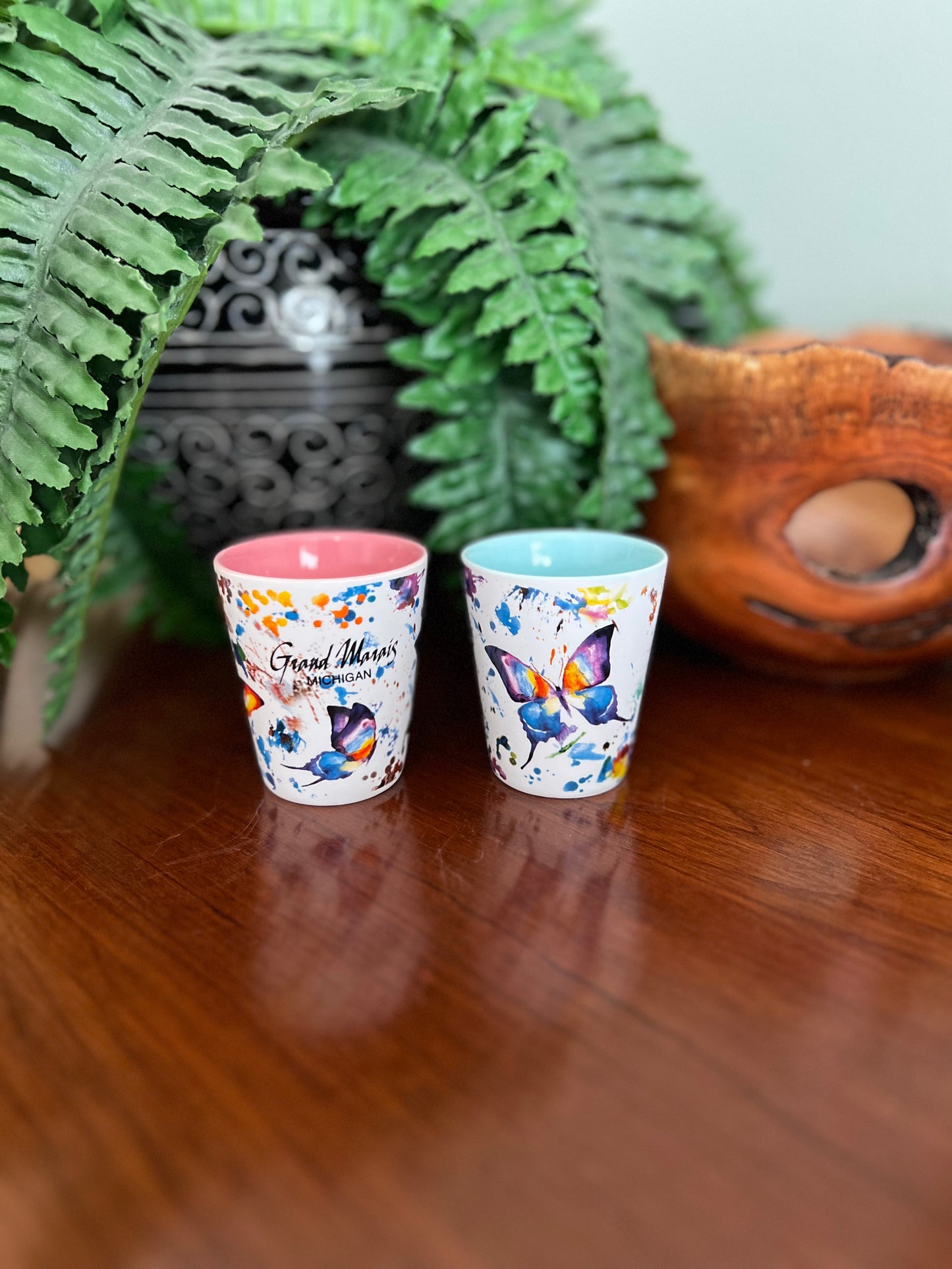 Watercolor Butterfly Shot Glass